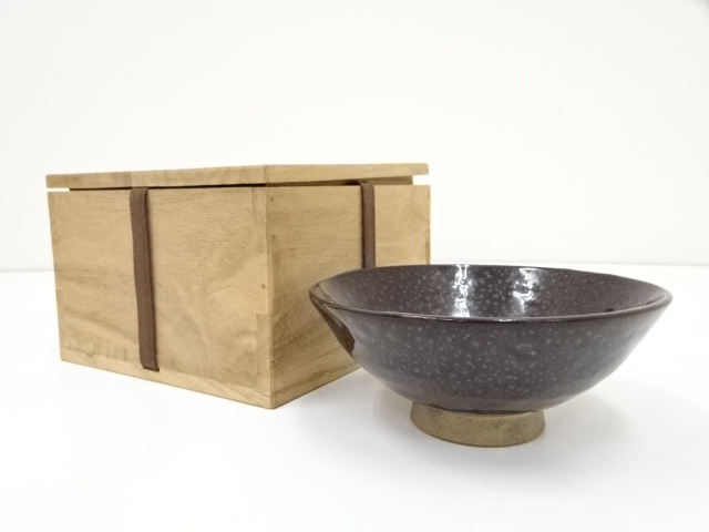 JAPANESE TEA CEREMONY / TEA BOWL CHAWAN / YUTEKI GLAZE 